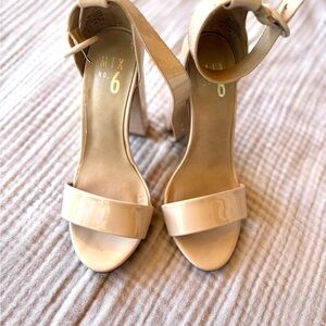 Mix No. 6 Beige Block Heel Sandals
